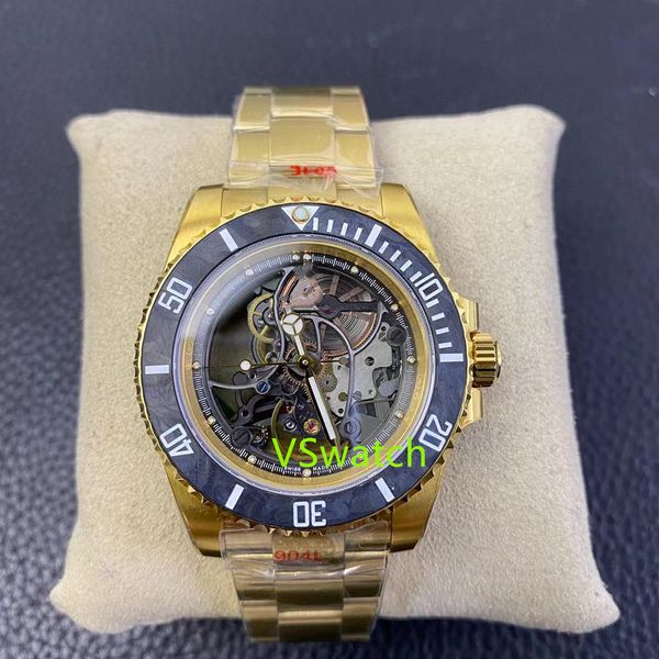

2 color super version men watches wristwatches vr factory 116610 40mm carbon fiber stainless 904l eta 3130 mechanical transparent 2576, Slivery;brown