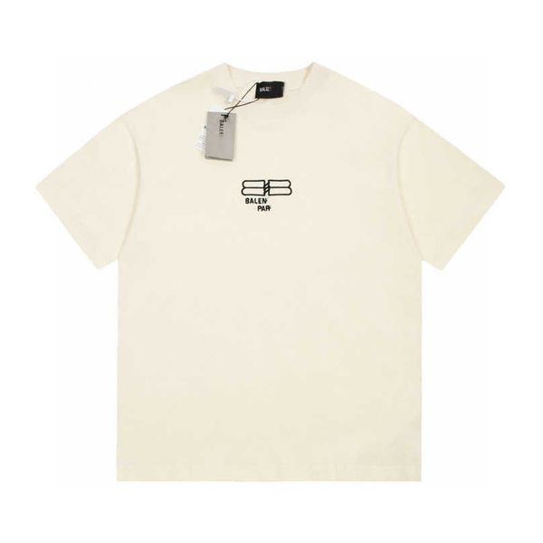 

luxury designer women t shirt shirt high family double signature embroidery sleeve summer unisex, White;black