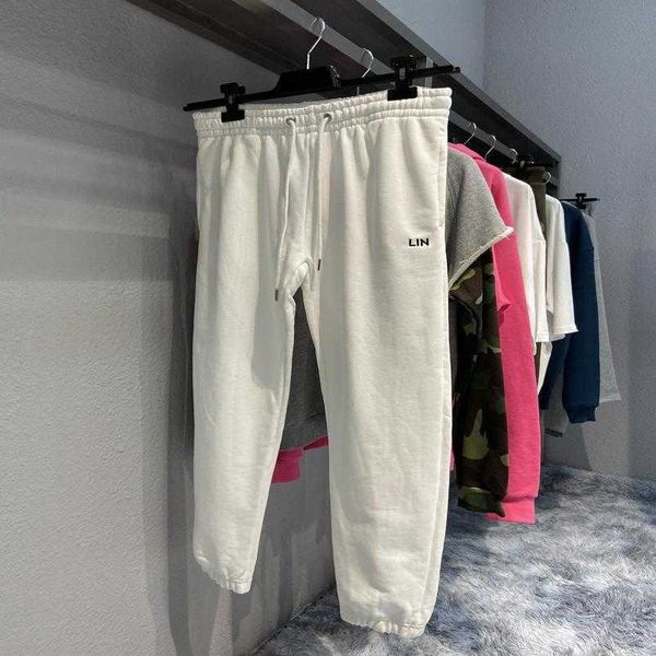 

womens designer t shirt shirt the correct of the family's autumn winter embroidered terry front guard pants with lettered embroidery lo, Black