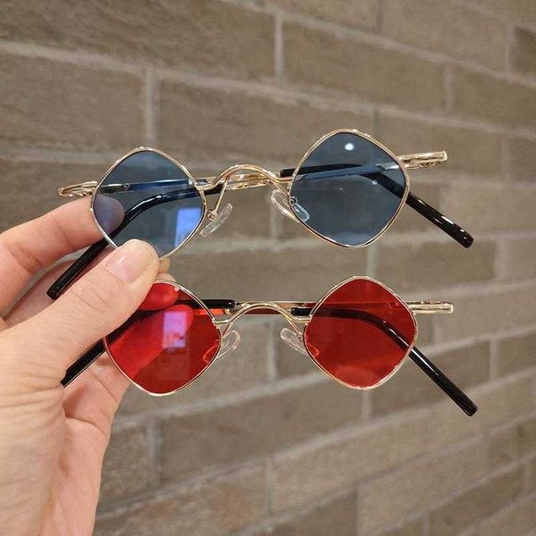 

boys and girls sunglass candy color childrens mirror rhombus small frame, Blue