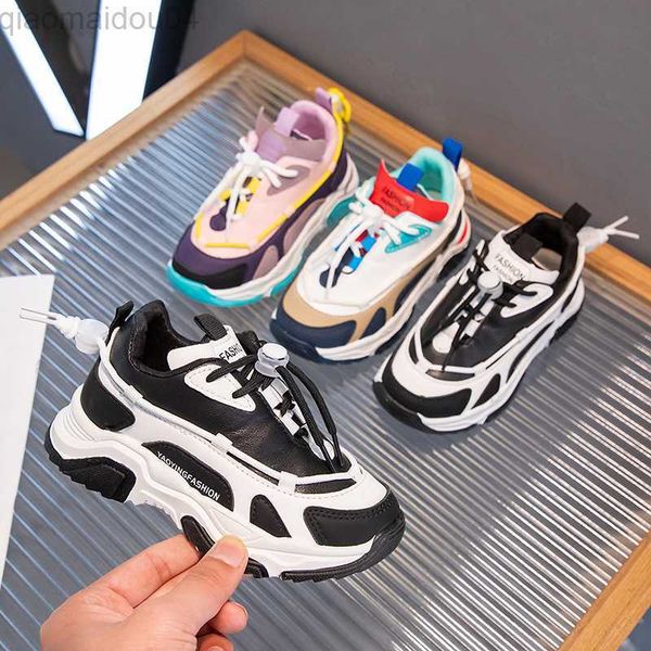 

athletic outdoor boys girls casual shoes spring autumn pu leather white black sports shoes children running shoes light-weight kids sneakers