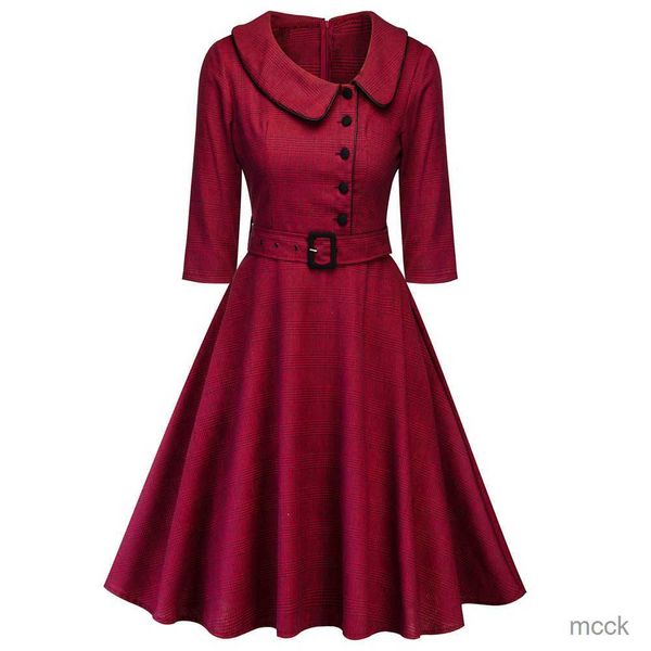 

casual dresses kenancy women elegant spring wine red party dress feminino vestidos audrey 1960s swing rockabilly robebutton belts formal dre, Black;gray