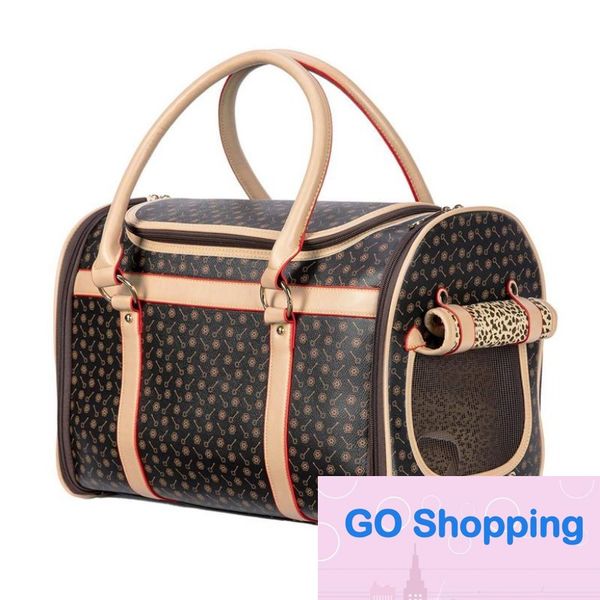 Others Dog Carrier Simple Pet Puppy Small Cat Valise Sg Bag Waterproof Premium PU Leather Carrying Handbag for Outdoor Travel Walking Hikin H250213