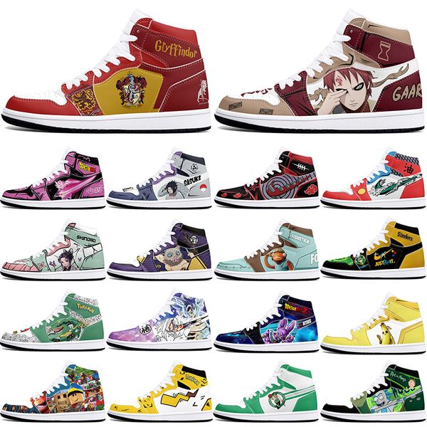 

New diy classics customized shoes sports basketball shoes 1s men women antiskid damping fashion anime customized figure sneakers 479117
