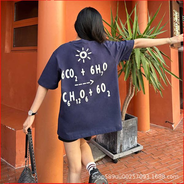 

designer women's clothing 20% off shirt early 2023 summer t-shirt high edition family simple design sense round neck lazy style, White