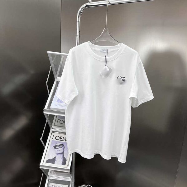 

designer womens t shirt strict selection of 23 summer loe small label chinese knot embroidered short-sleeved t-shirt for men women loose cou, White