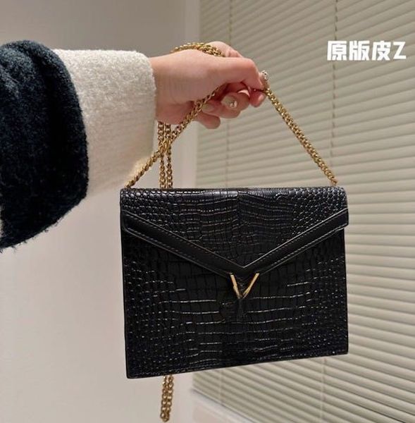 

designer tote bag handbags shoulder bag cassandra alligator pattern messenger bag flip handbag envelope bag chain bag quilted women one shou