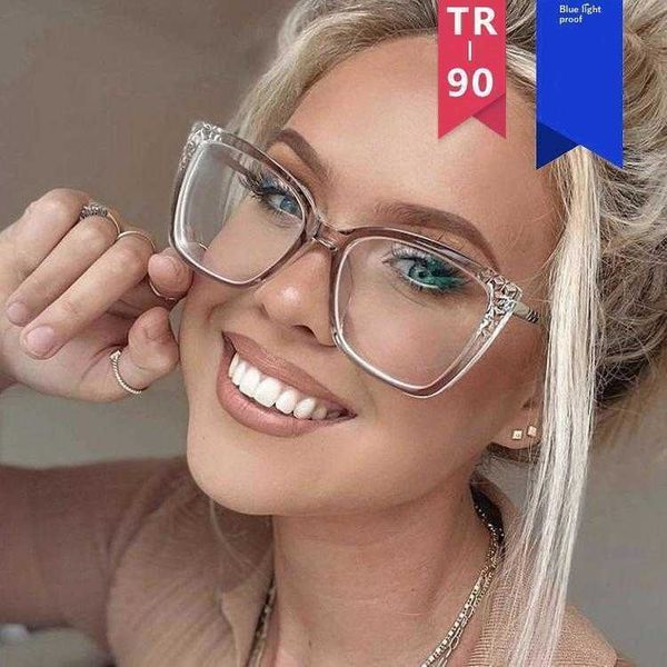 

cats eye internet celebrity anti blue ray glasses frame womens ins retro plain