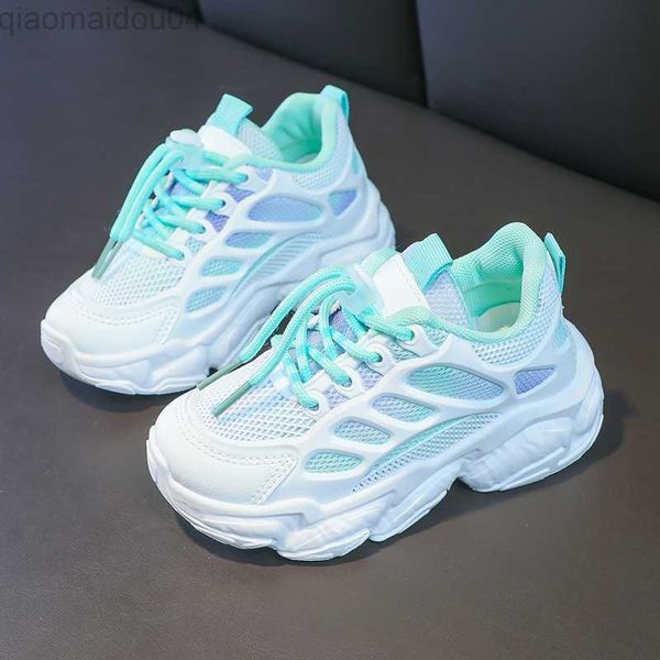 

athletic outdoor kids spring mesh shoes casual sports running walking tennis slip-on anti-skid all-match children sneakers boys girls chauss, Black