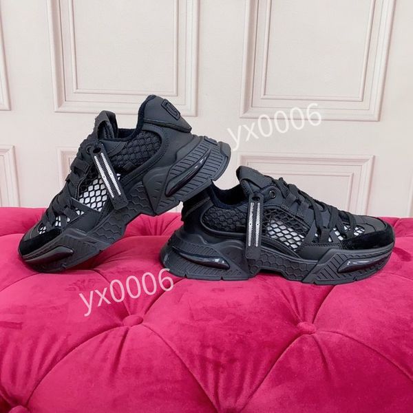 

2023new womens brand fashion designer casual shoes sneakers spring trendy family jindian color matching net running casual shoes, Black