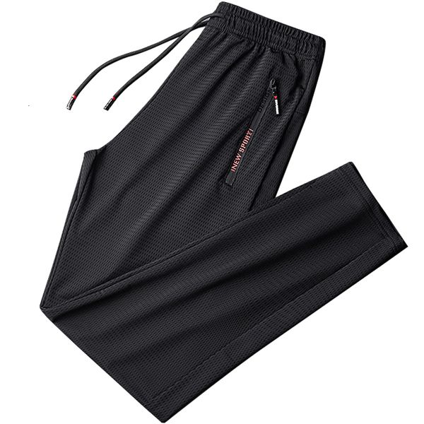

men's pants summer breathable mesh black sports pants men's jogger sports pants men's casual track pants 7xl 8xl 9xl 230410