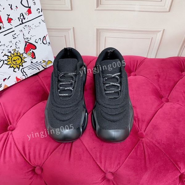 

2023designer women sneaker shoes brushed leather white black runner sports lug sole casual walking