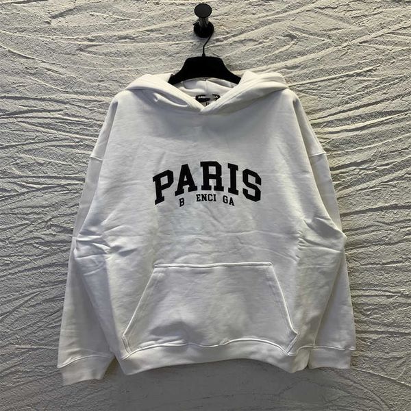 

luxury designer women t shirt shirt correct version early spring family letter print limited hooded hoodie, Black
