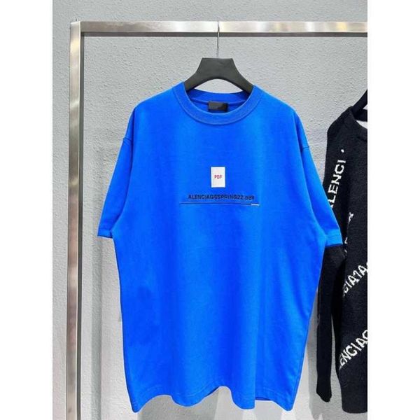 

2023 womens designer t shirt tracksuit summer casual os loose fit sleeve front embroidery pdf letter t-shirt, White;black