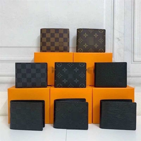 

leather men's wallet short 50% large capacity classic 60895