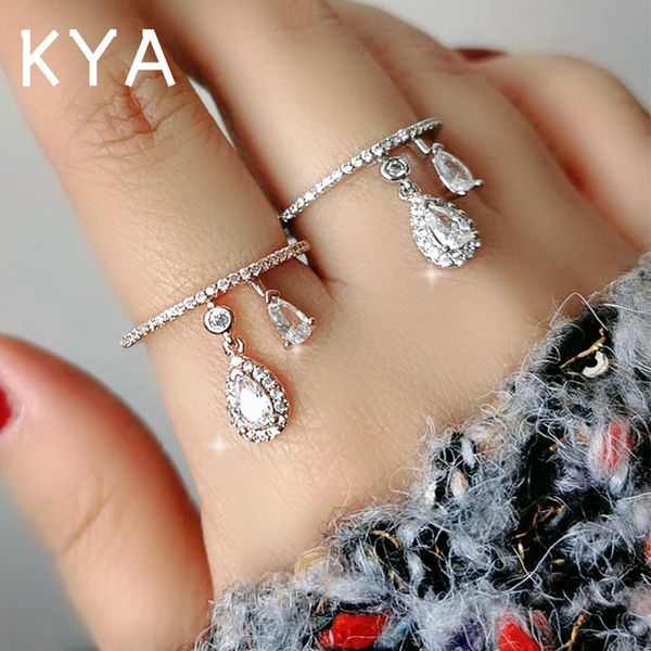 

creative charms opening rings for women newly designed female finger accessories fancy birthday gift statement jewelry, Golden;silver
