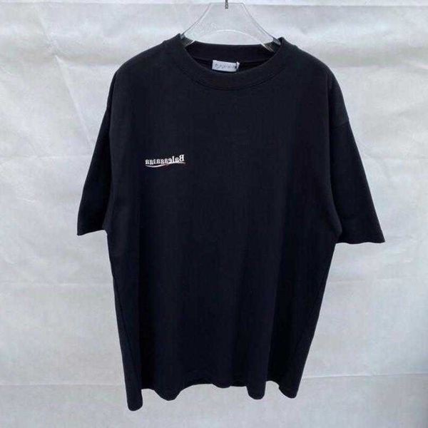 

designer new women t shirt shirt high edition classic coke print wave loose sleeve t-shirt for men women, White;black