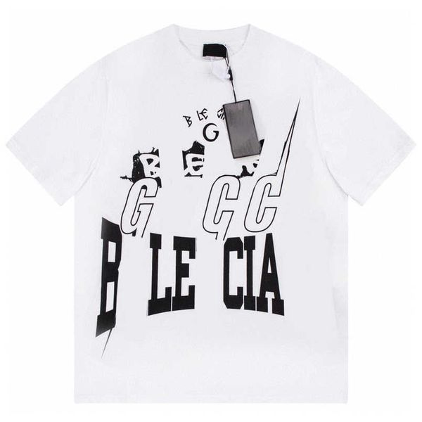 

2023 womens designer t shirt tracksuit shirt distinguish between correct version of the market personalized print couple loose casual sleeve, White;black