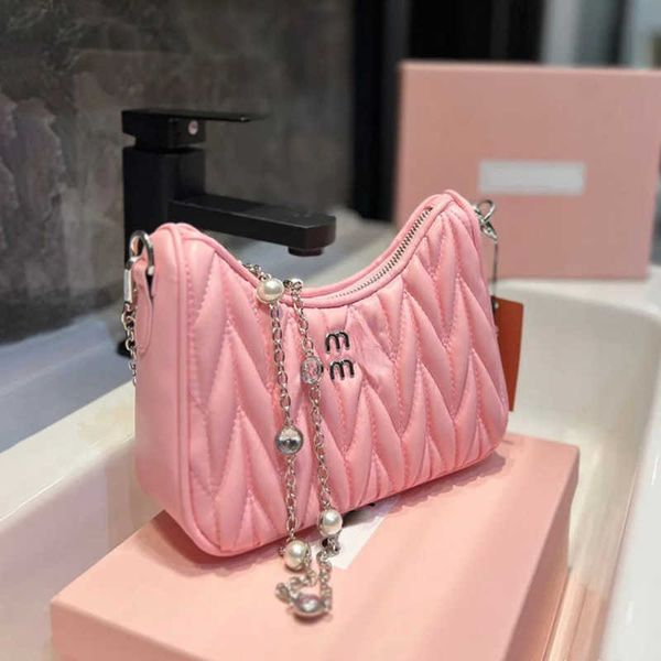 

miu designer bag luxury chain shoulder crossbody bags womens diamond embedding hobo bag fashion zipper handbag