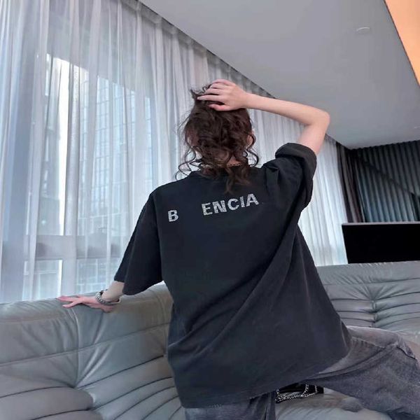 

womens designer t shirt tracksuit shirt high edition family oversize sleeve made old brick mesh red same spring/summer ins crew neck t-shirt, White