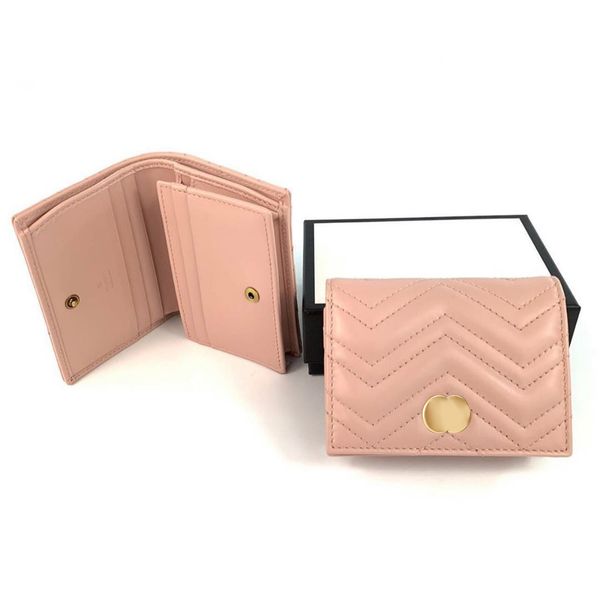 

marmont five card with box purse keychain mens wallet g leather luxury coin purses womens designer card holder wallets passport holders 4664, Red;black
