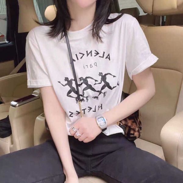 

luxury designer women t shirt shirt the correct version family classic competitive marathon sleeve t-shirt for men of the same family, White;black