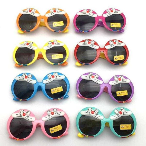 

doraemon polarized kids sunglasses boy and girl baby glasses silicone cartoon, Blue