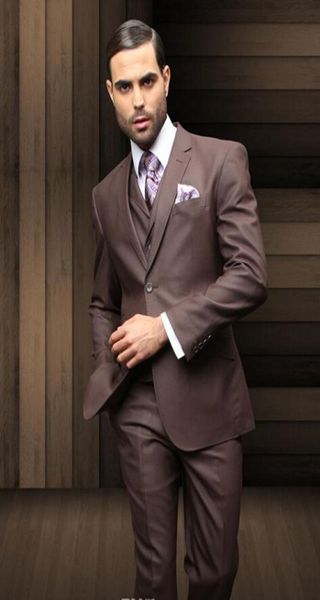 

dark brown formal men suits two buttons groom groomsmen tuxedos notch lapel wedding bridegroom morning suits jacketpants3720046, Black;gray