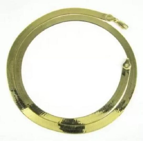 

20-24" chains 6mm 10-14 grams 14k yellow gold plated herringbone chain necklace mens ladies, Silver