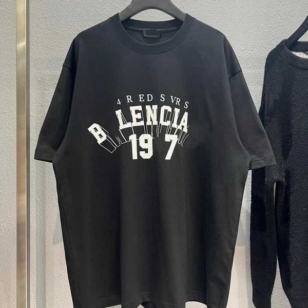 

womens designer t shirt tracksuit shirt high edition differentiation market summer personalized house printed sleeve loose tee, White;black