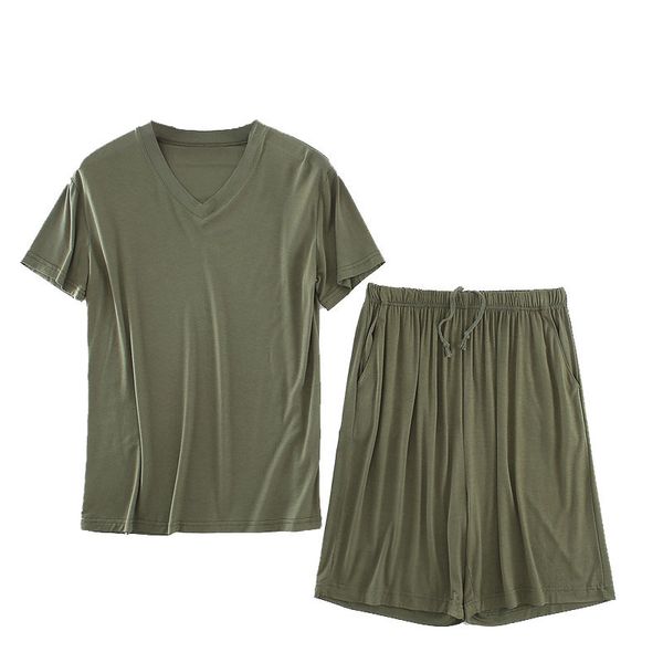 

men's sleepwear summer pajama sets men weight 140kg 8xl 7xl 6xl 5xl plus size sleepwear 230410, Black;brown