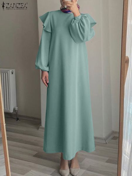 

ethnic clothing muslim hijab dresses for women zanzea oversized robe ramadan long dress turkey anaya kaftan arabic vestidos isamic 230410, Red