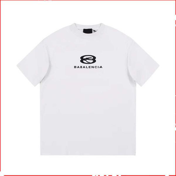 

2023 new designer womens t shirt high-end shirt spring/summer 2023 sleeve t-shirt simple crew neck slouchy style unisex, White