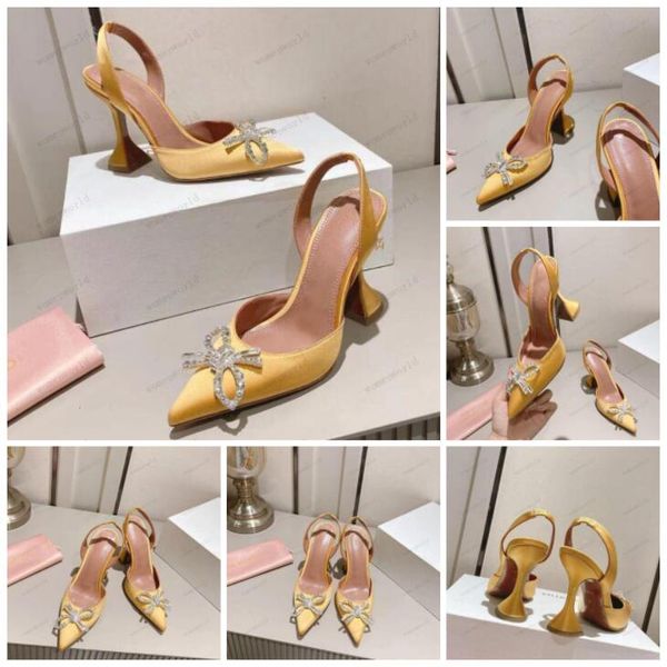 

luxury designer woman sandals italy amina muaddi black satin begum sling heels begum crystal brooch slingback pumps women wine cup heels sli