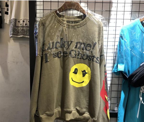

fashion ye must be born again hoodie cpfm xyz kids see ghosts hoodies asian size kanye west sweatshirts pullovers, Black;green