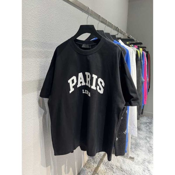 

2023 new designer womens t shirt high-end shirt high edition family letter print sleeve t-shirt, White;black