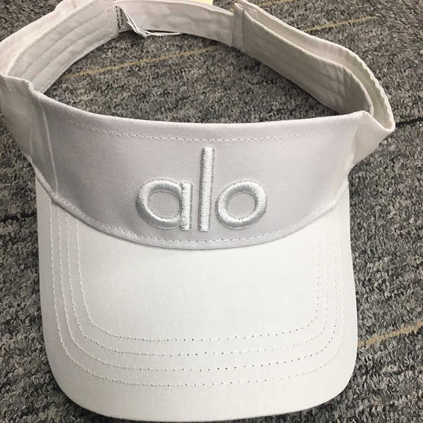 

designer alos yoga caps for men and women's large cap shows small face versatile baseball cap outdoor sports trend sunscreen hat white, Blue;gray