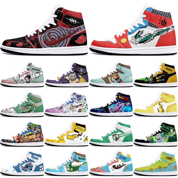 

New diy classics customized shoes sports basketball shoes 1s men women antiskid damping fashion anime customized figure sneakers TANA102108