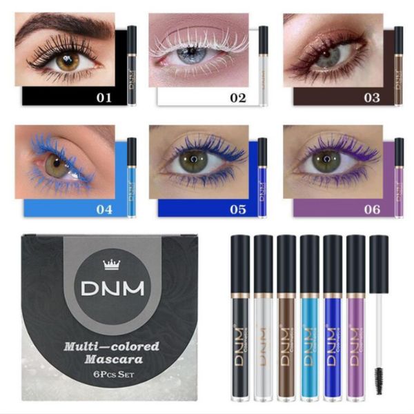 

dnm colored mascaras 6pcs set mascara waterproof colorful eyelashes charming long lasting cruelty vegan volume for color eyelash eye makeup
