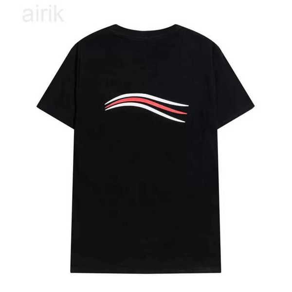 

casual balencigas round new short men's clothing t-shirt print luxury sleeve trend neck ladies couple 2l5h, White;black