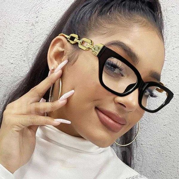 

cat eye chain glasses frame anti blue light ins retro plain special frames
