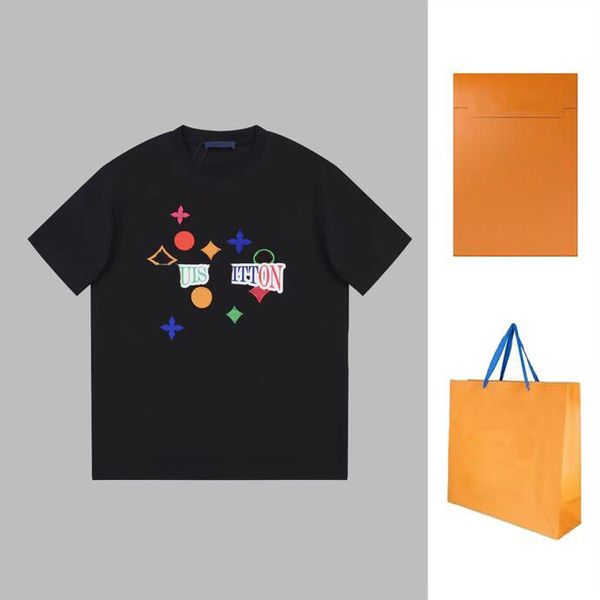 

2023ss spring/summer designer letter print t shirt cotton fabric round neck pullover short sleeve t-shirt sweatshirt e2322, Black;brown