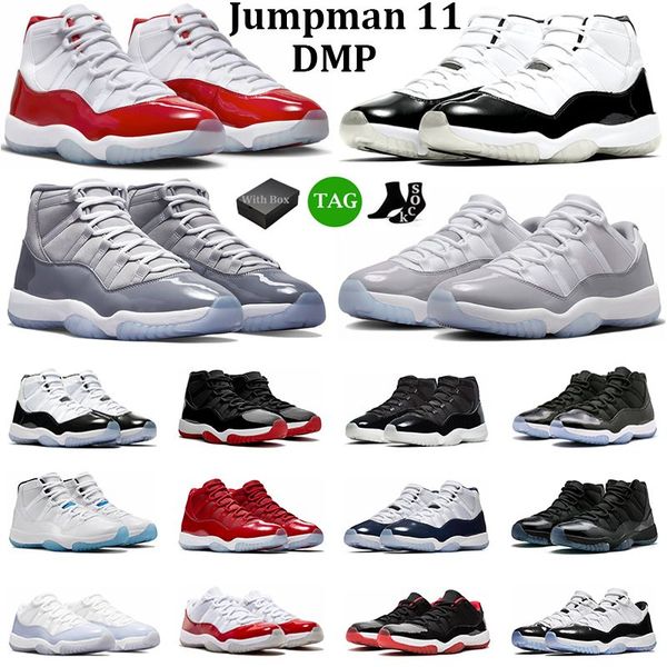 

jumpman 11 basketball shoes men women 11s cherry dmp cool grey 25th anniversary bred cement grey concord mens trainers sport sneakers