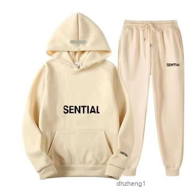 

hoodies & sweatshirts men's tracksuits mens tracksuit fashion ess sweatsuit men two piece 22 colors hiphop trousers male streetwear wom, Black