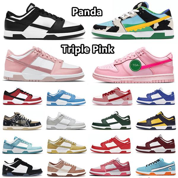 

designer shoes panda triple pink velvet chunky dunky gulf grey fog chicago university blue strangelove michigan kentucky medium curry dunks, Black