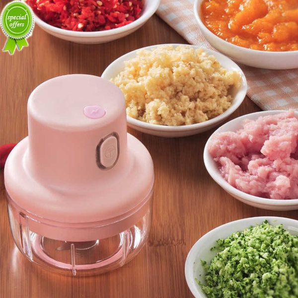 

100/250ml Rechargeable New Smart Masher Electric Vegetable Chopper Food Minced Meat Mini Wireless Garlic Artifact Stirring