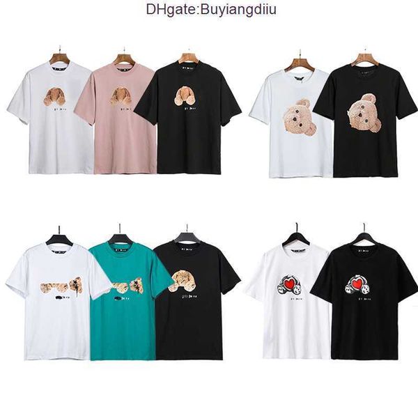 

designer pa t-shirt luxury tees print palms t shirts mens womens angles short sleeve casual crew neck clothing clothes 0btm, White;black