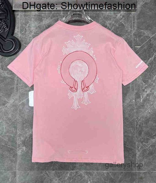 

summer luxury mens t shirts brand ch man t-shirt horseshoe flower tees classic cross heart sanskrit letter short sleeve designer chromes tsh, White;black