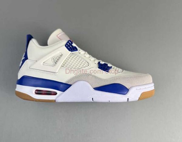 

4 for womens mens blue white sports shoes 4s sneakers shoes dr5415-107 for size eur 36-46