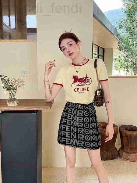 

skirts designer 2023 summer new double letter jacquard denim short fashion casual half women m3fp, Black